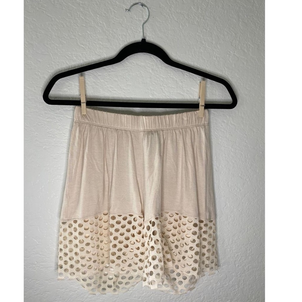 NWT MEESH birdie shorts in cream